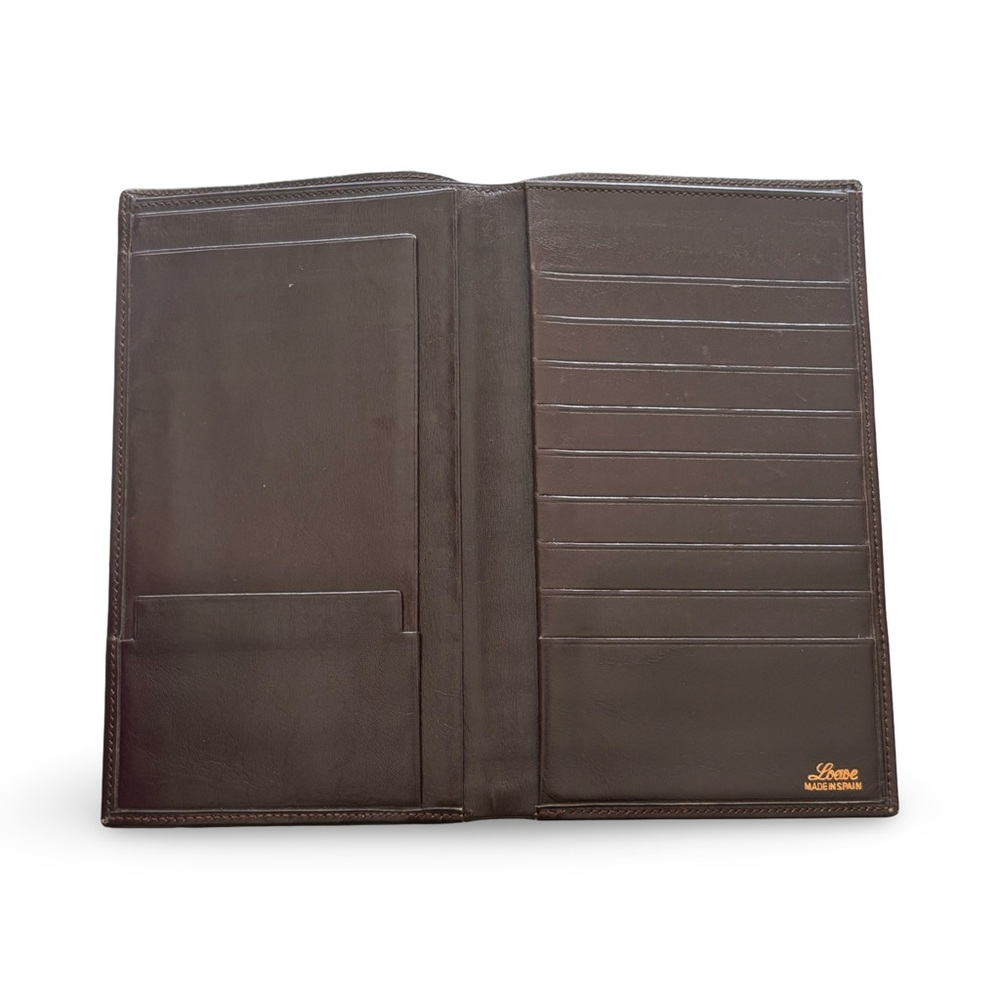 Loewe Dark Brown Leather Long Bifold Wallet - Picture 2 of 9